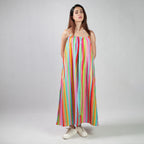 The Palette Colorful Stripes Maxi Dress -Multicolor