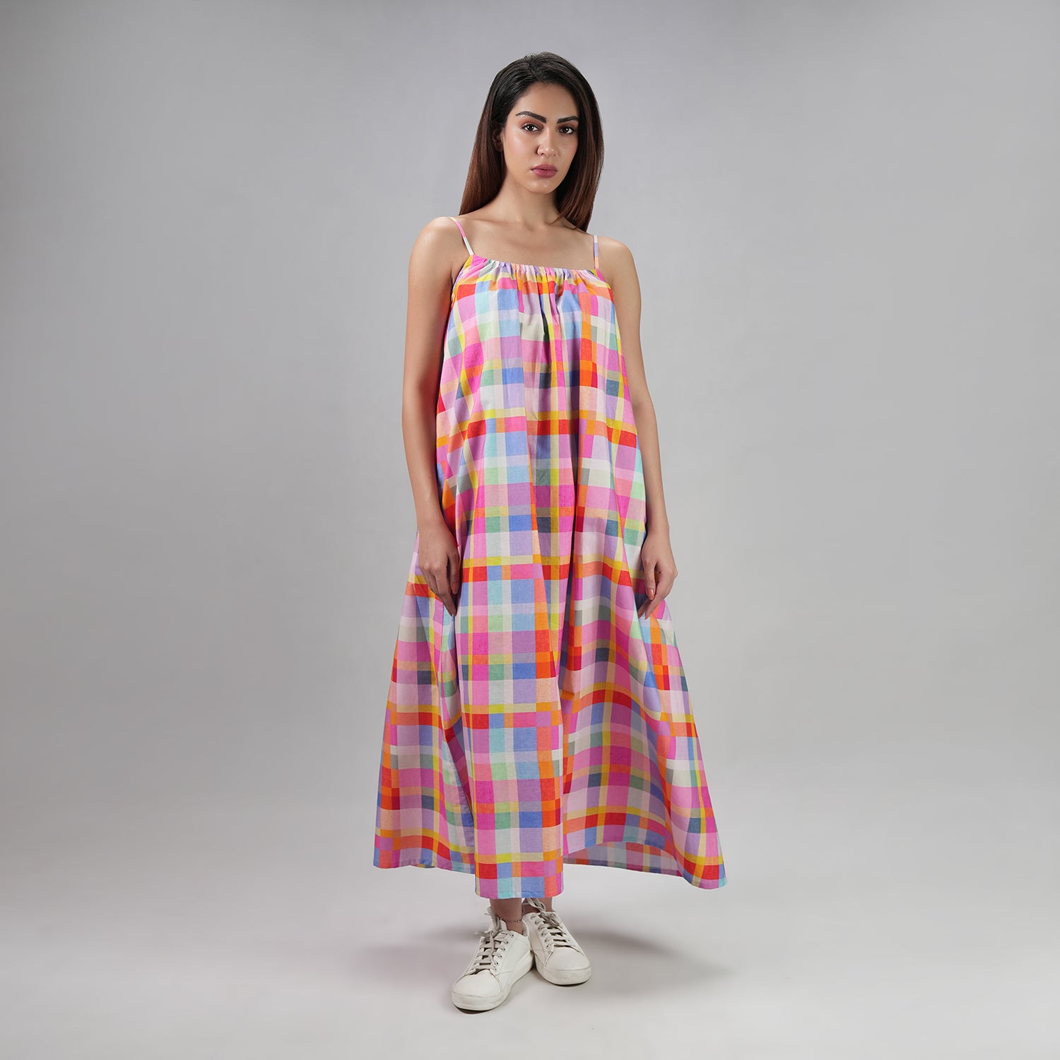 The Palette Picnic Spaghetti Strap Maxi Dress - Multicolour