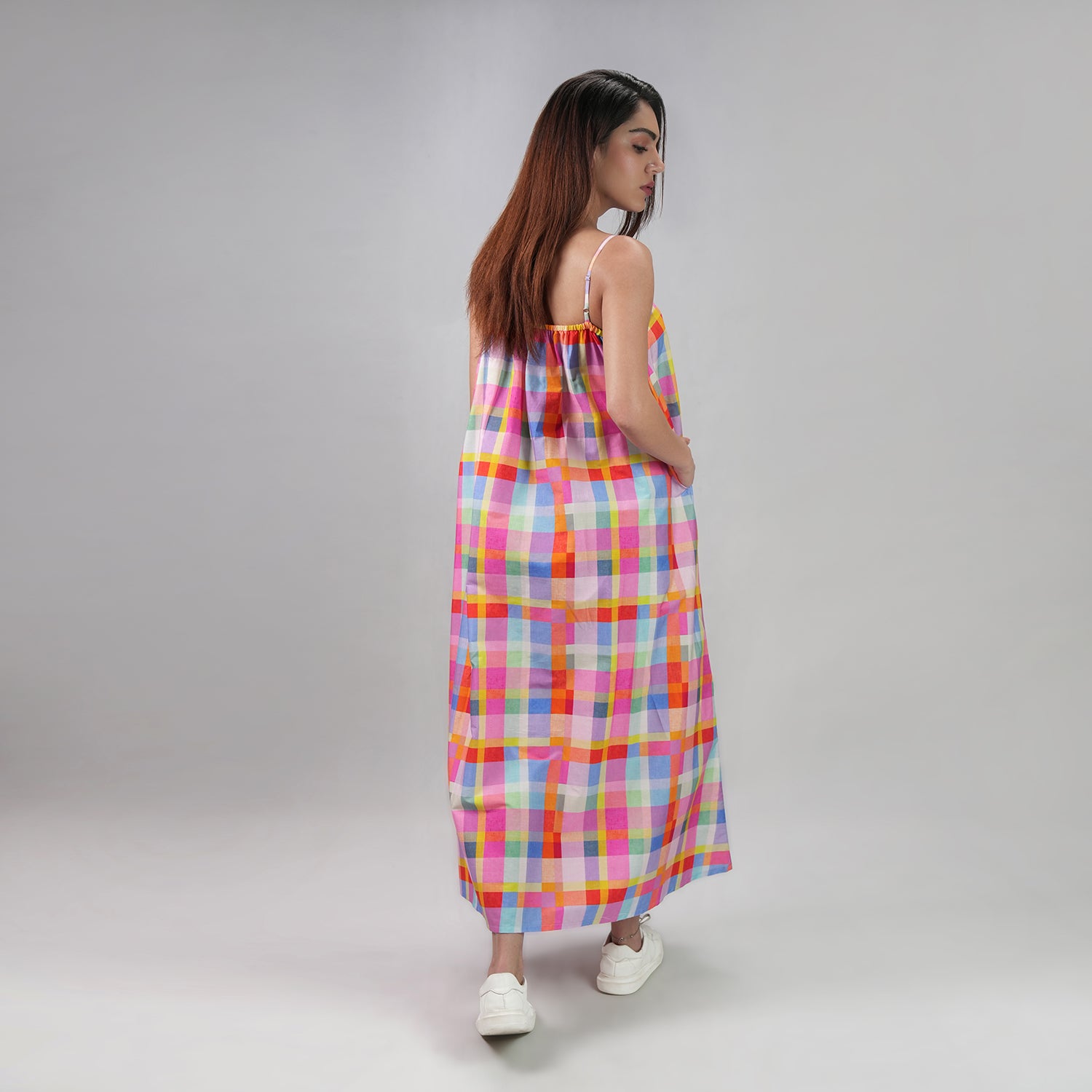 The Palette Picnic Spaghetti Strap Maxi Dress - Multicolour