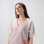 The Floral Archive Rose Print Long Kaftan Dress