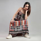 Celestial Tesserae Mosaic Print Spaghetti Strap Maxi Dress