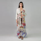 Abode Artistic Bookshelf Kimono Dress - Library Print