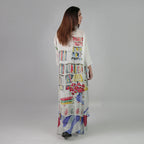 Abode Artistic Bookshelf Kimono Dress - Library Print
