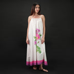 Rosé A Pink Floral Spaghetti Strap Maxi Dress - Pink & Purple