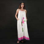 Rosé A Pink Floral Spaghetti Strap Maxi Dress - Pink & Purple