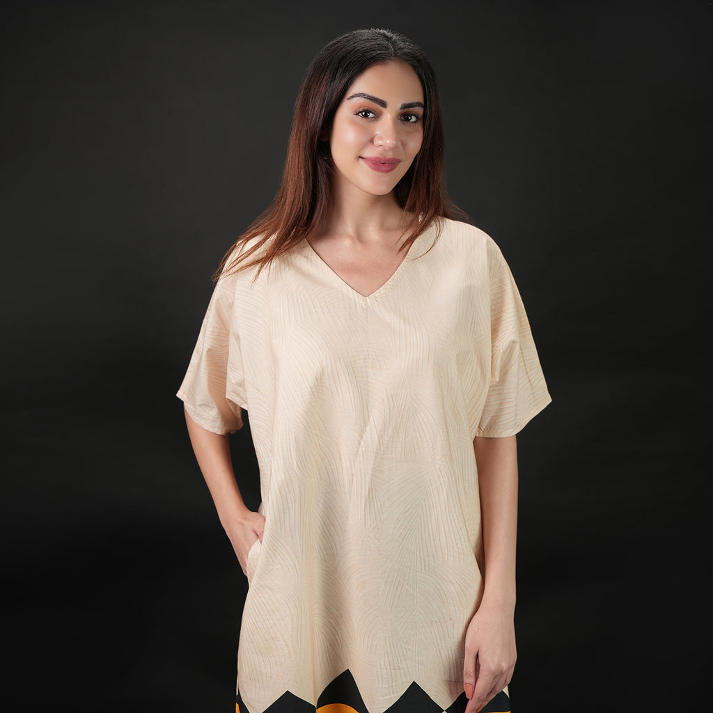 Beyond The Horizon Long Kaftan Dress With Pockets