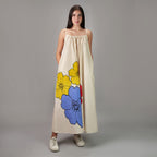No.3 Floral Art Spaghetti Strap Maxi Dress - Multicolor