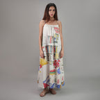 Abode Books & Blooms Vintage Look Maxi Dress