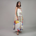 Abode Books & Blooms Vintage Look Maxi Dress