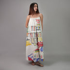Abode Books & Blooms Vintage Look Maxi Dress
