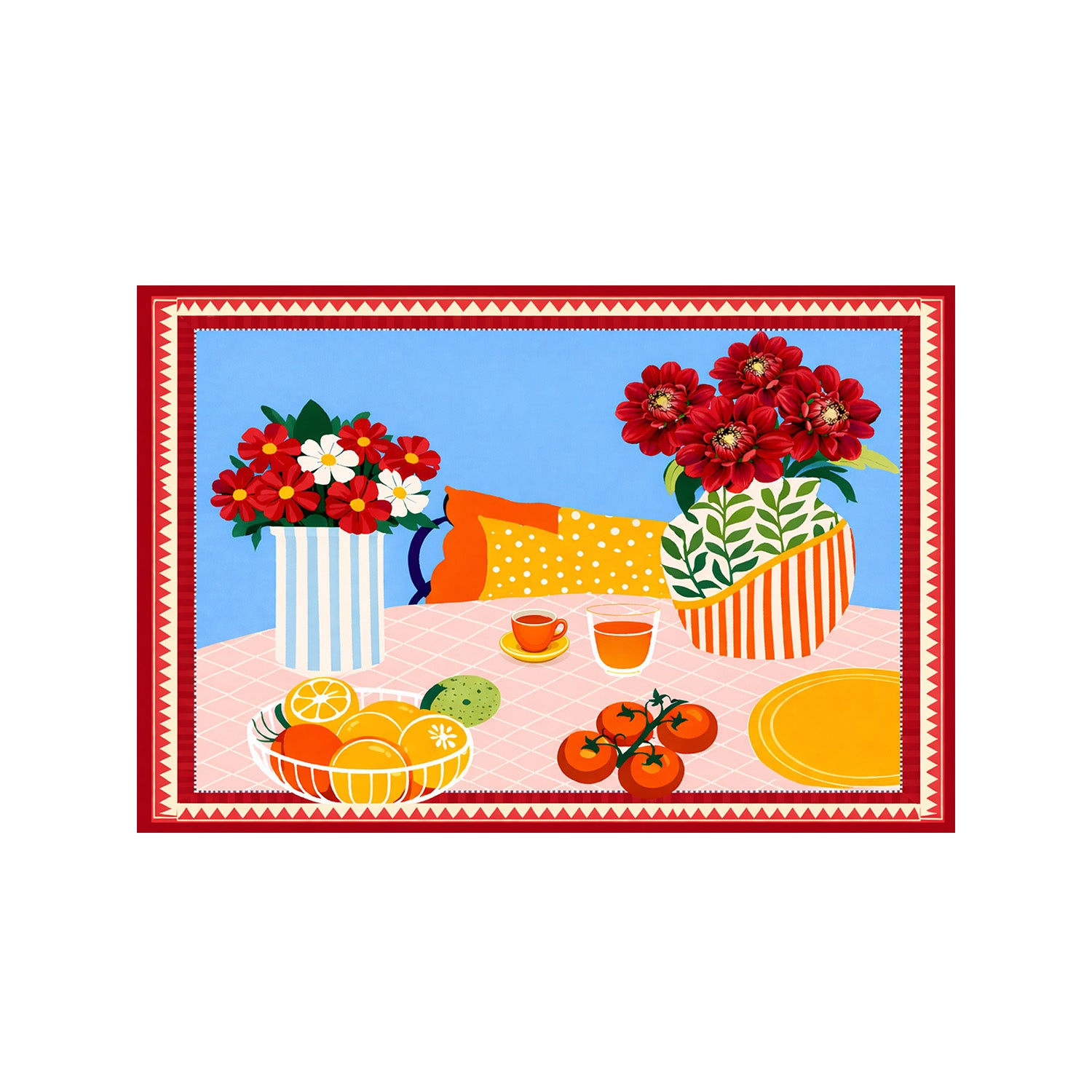Mediterranean Escape Resort Cotton Sarong -  Multicolour
