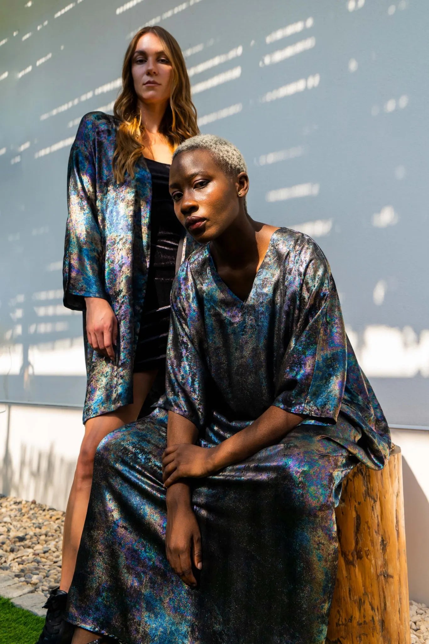 Olive Green Plain Short Kaftan Dress