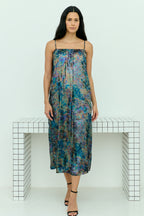 Shadow Of Sequin Shimmer Rainbow Black Maxi Dress
