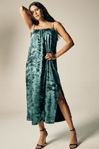Shadow of Sequin Shimmer Blue Maxi Dress