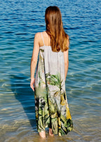 Wild Wings Bird In The Jungle Spaghetti Strap Maxi Dress