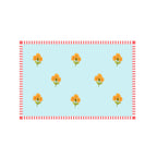 Azure Bloom Floral Resort Cotton Sarong - Powder Blue,Orange ,Red