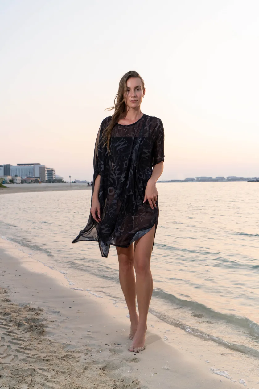 ABC Translucent Short Kaftan Dress