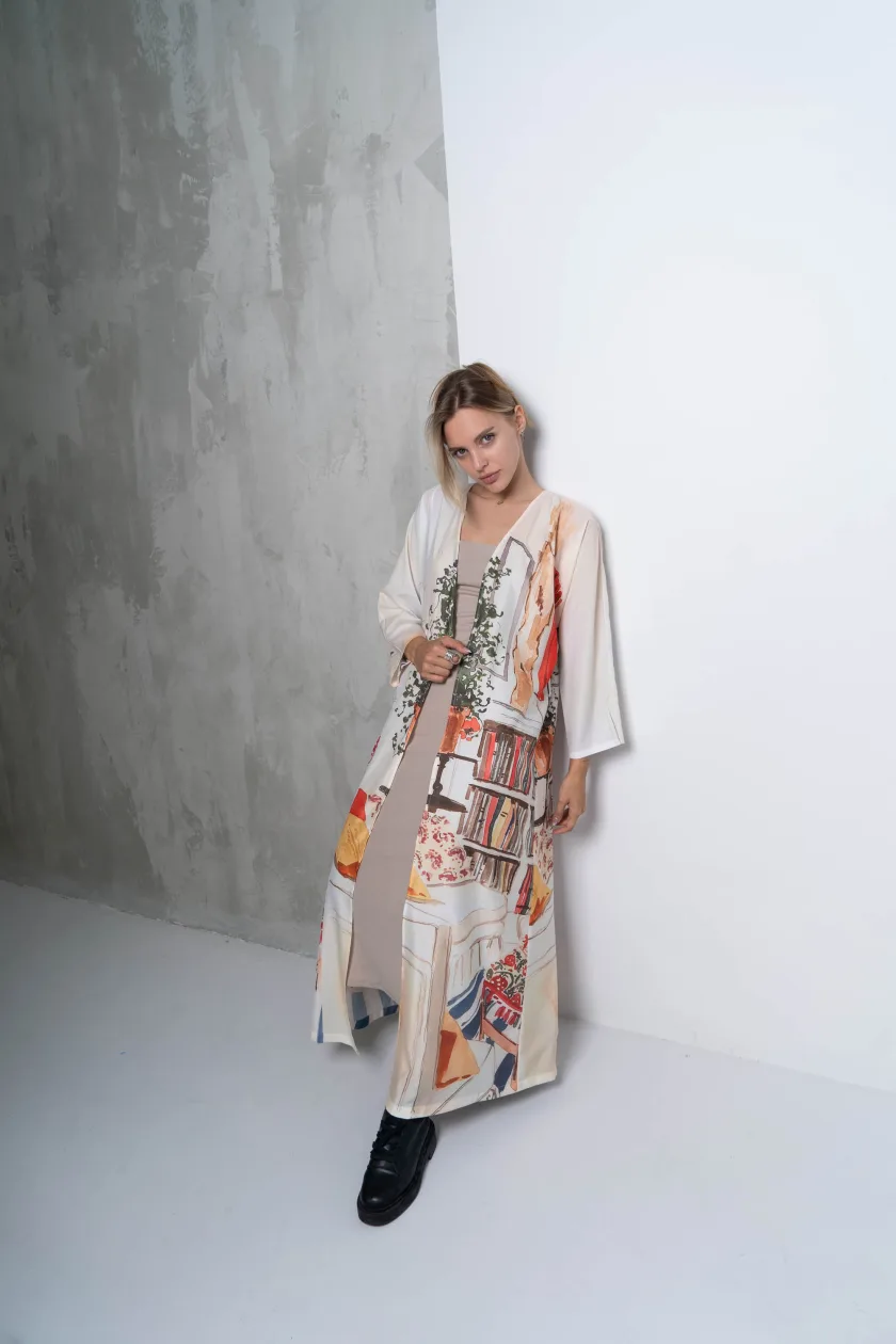 Abode Long Kimono Dress - Image 3