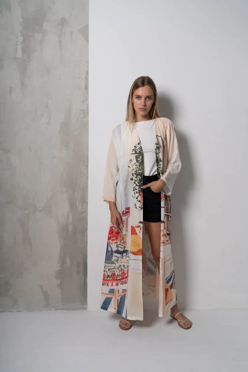 Abode Long Kimono Dress - Image 5